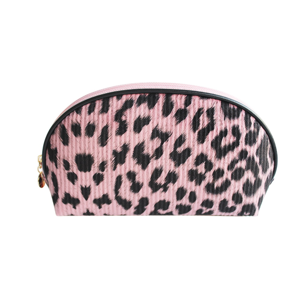 4050 Leopard Print Shell Shaped Portable Cosmetic Bag