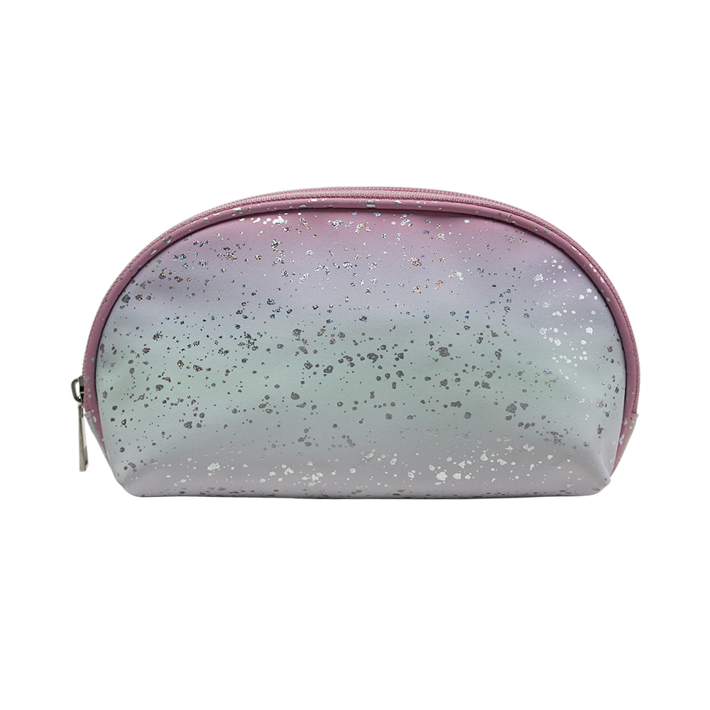 3680 Travel Ombre Silver Confetti Print Ladies Cosmetic Bag