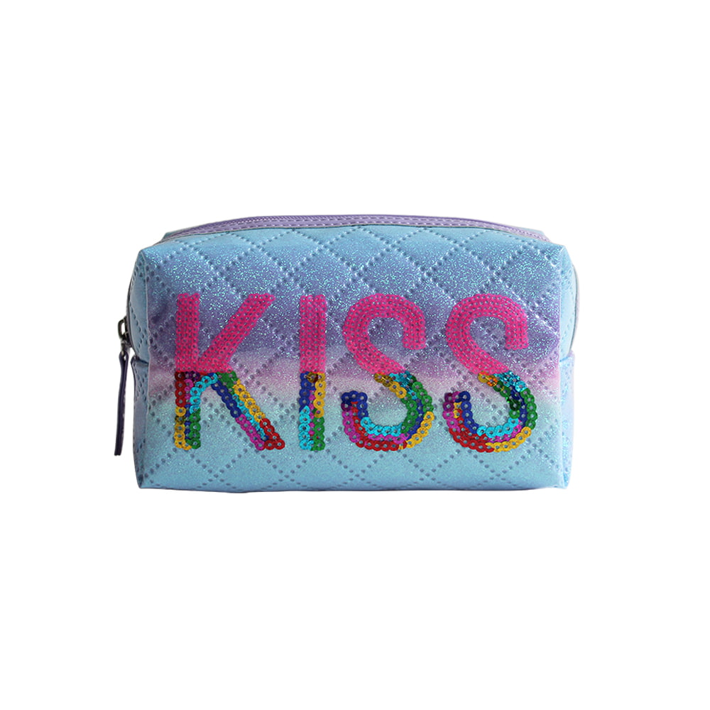 5052 Ombre Holographic Kiss Print Cosmetic Storage Bag