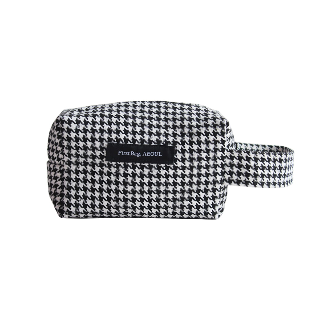 BD-GM12-1 Classic Houndstooth Tweed Cosmetic Storage Bag