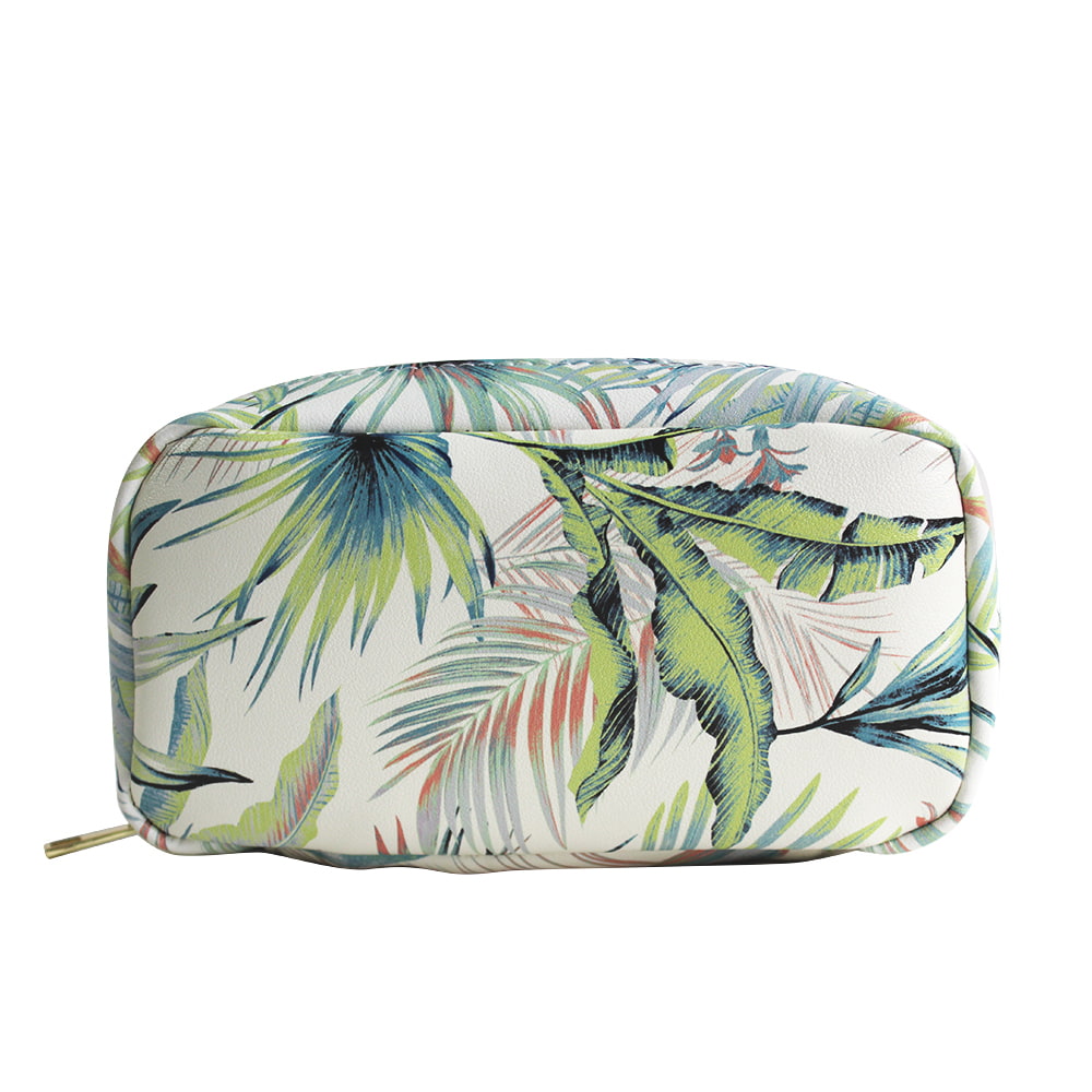 WC-2201 Plant Print Large Capacity Zipper Cosmetic Storage Bag