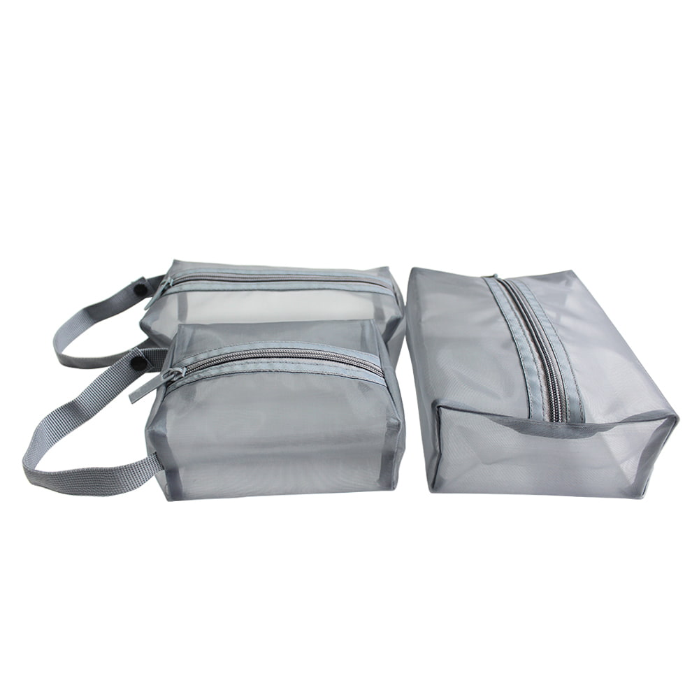 Portable Zipper Mesh Travel Makeup Storage Bag