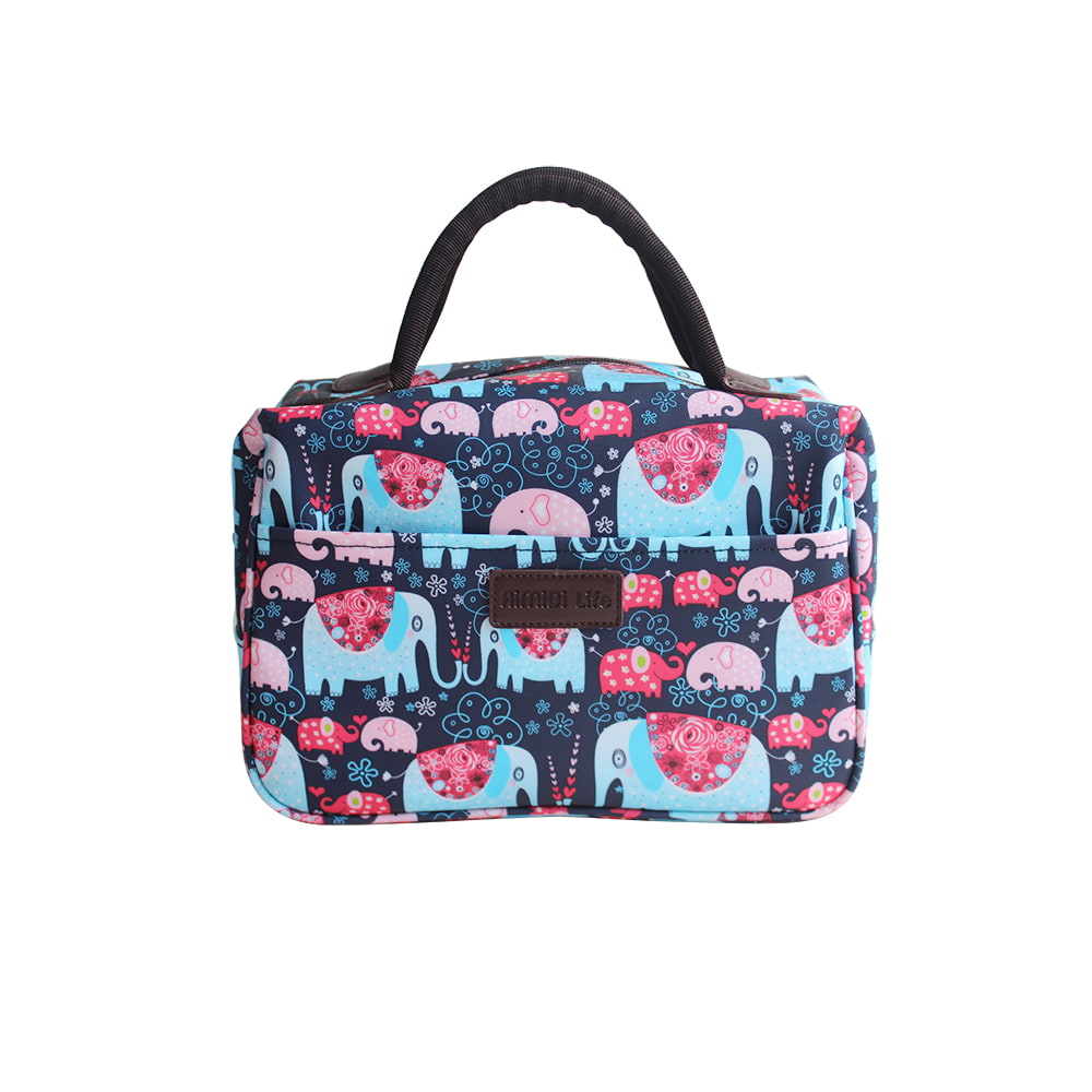 4768 Elephant Print Large Portable adult Cooler Lunch Bag