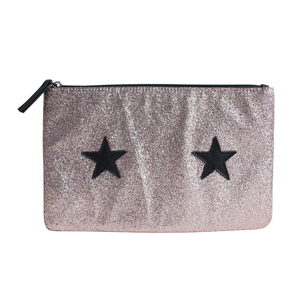 2630 Shiny Glitter Star Design Lady Cosmetics Storage Bag