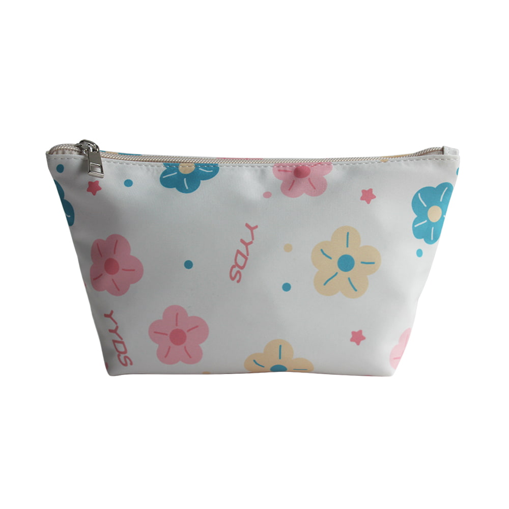 2947 Colorful Flower Printed Zipper Cosmetic Organizer Bag