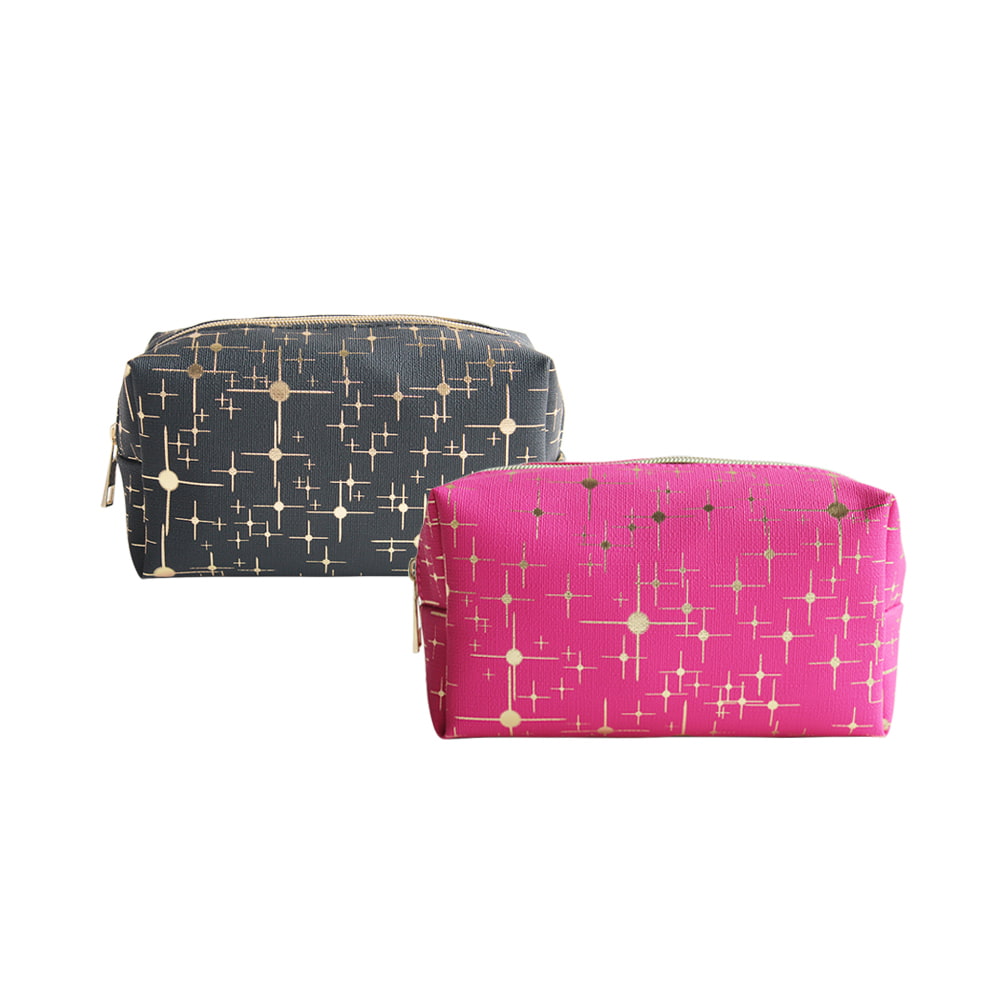 5052 Gold Star Print Women Cosmetic Makeup Storage Bag