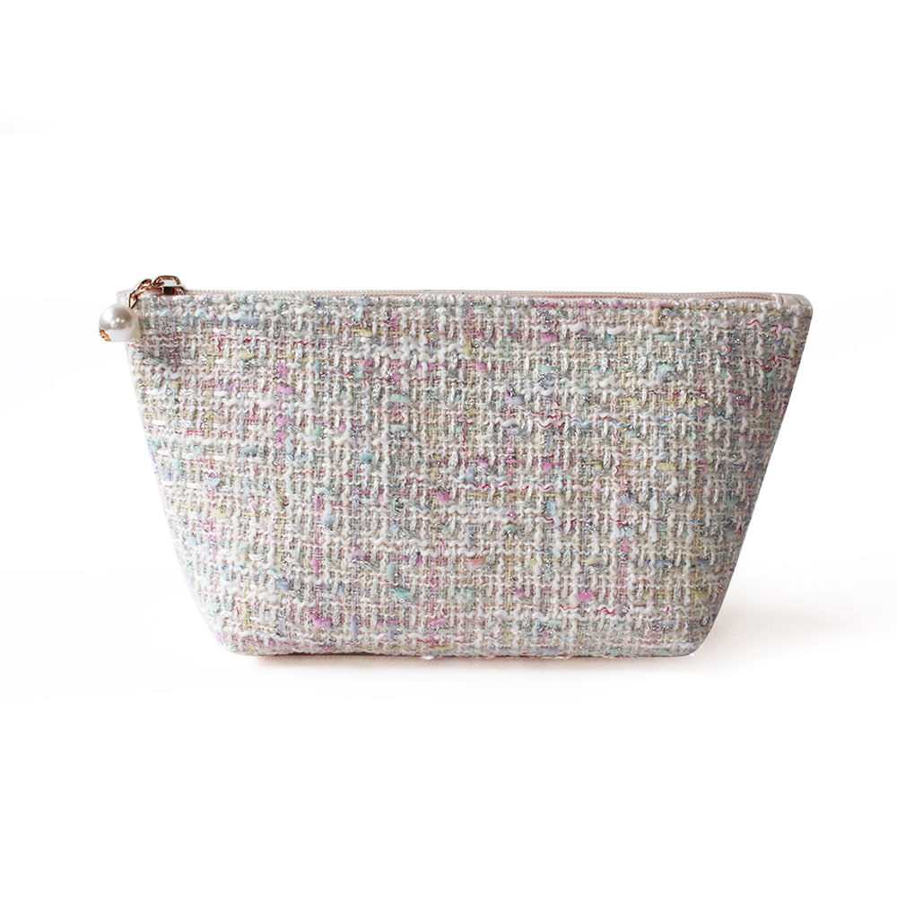 2947 Full Color Tweed Lady Cosmetics Organizer Bag