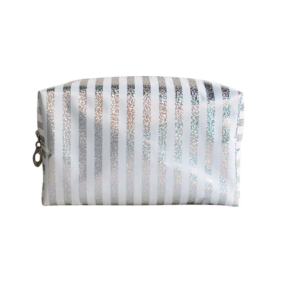 3611 Laser Striped Waterproof Ladies Cosmetic Storage Bag