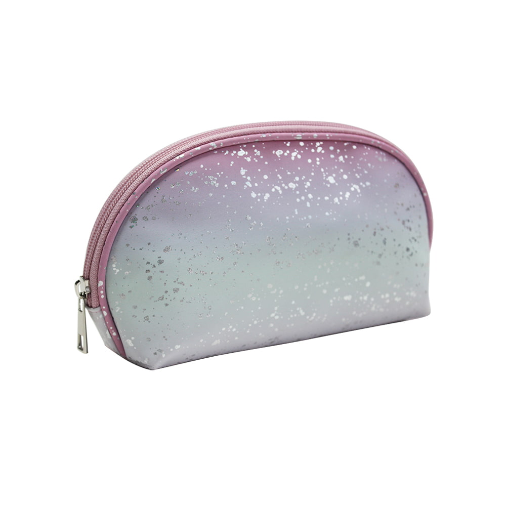 3680 Travel Ombre Silver Confetti Print Ladies Cosmetic Bag