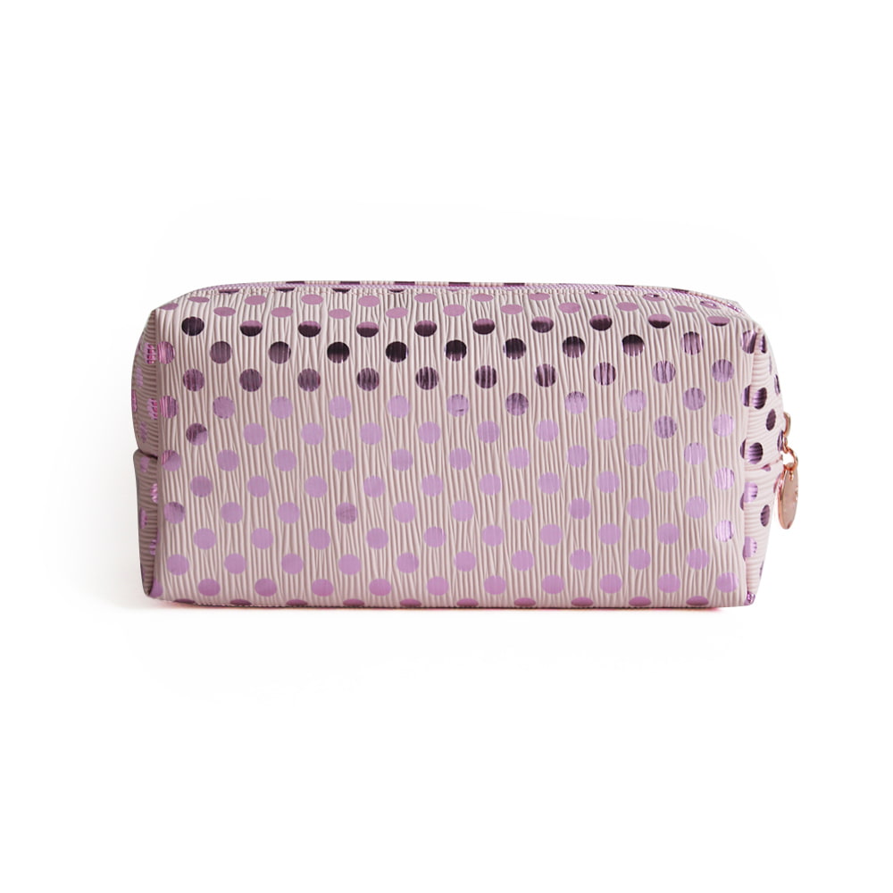 3702 Pink Polka Dots Pattern Ladies Cosmetic Storage Bag