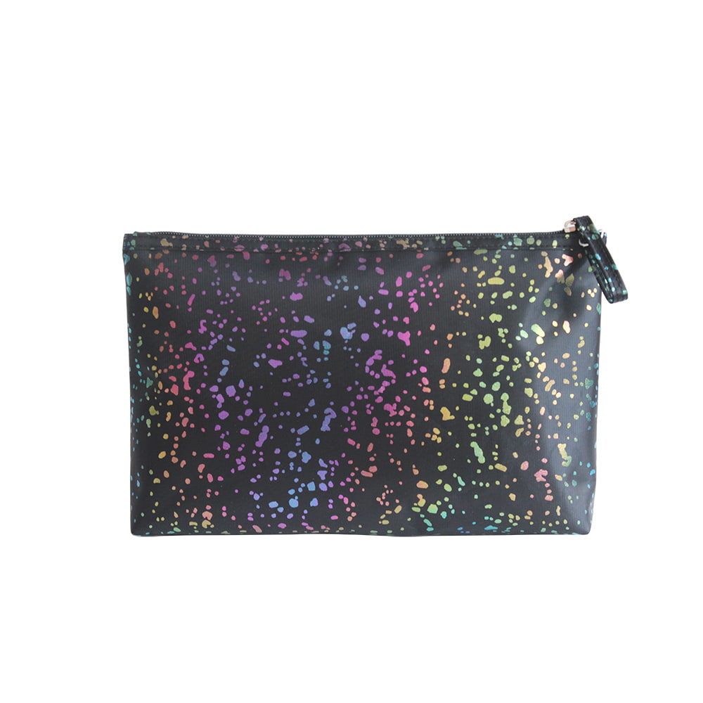 3703 Rainbow Confetti Print Women Cosmetic Storage Bag