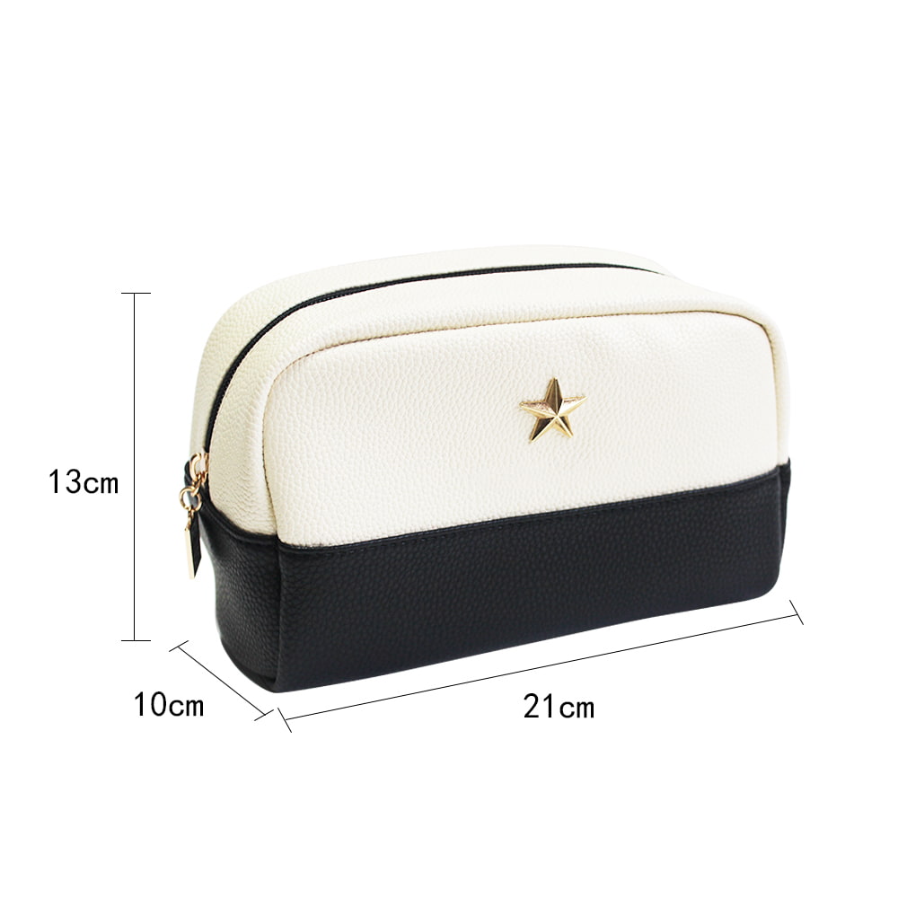 4651 Multifunctional Black White Portable Cosmetic Bag