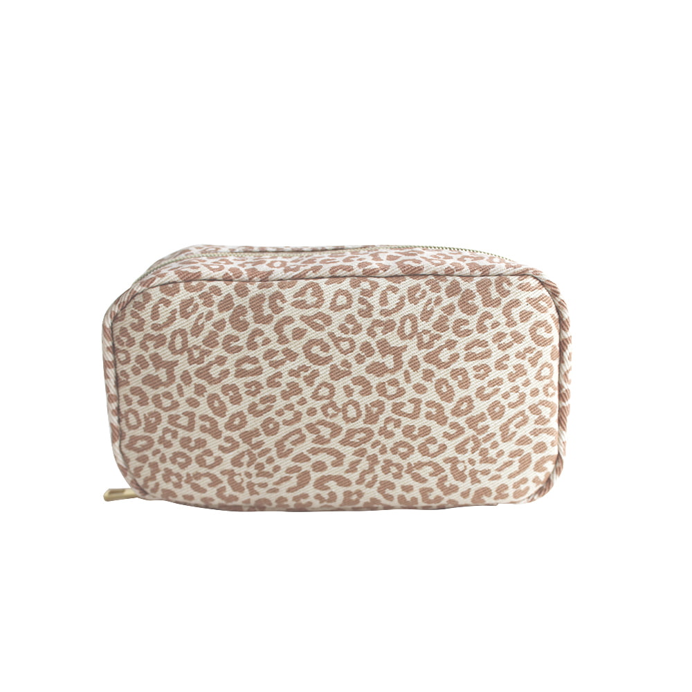 WC-2202 Small Leopard Print Waterproof Organizer Cosmetic Bag