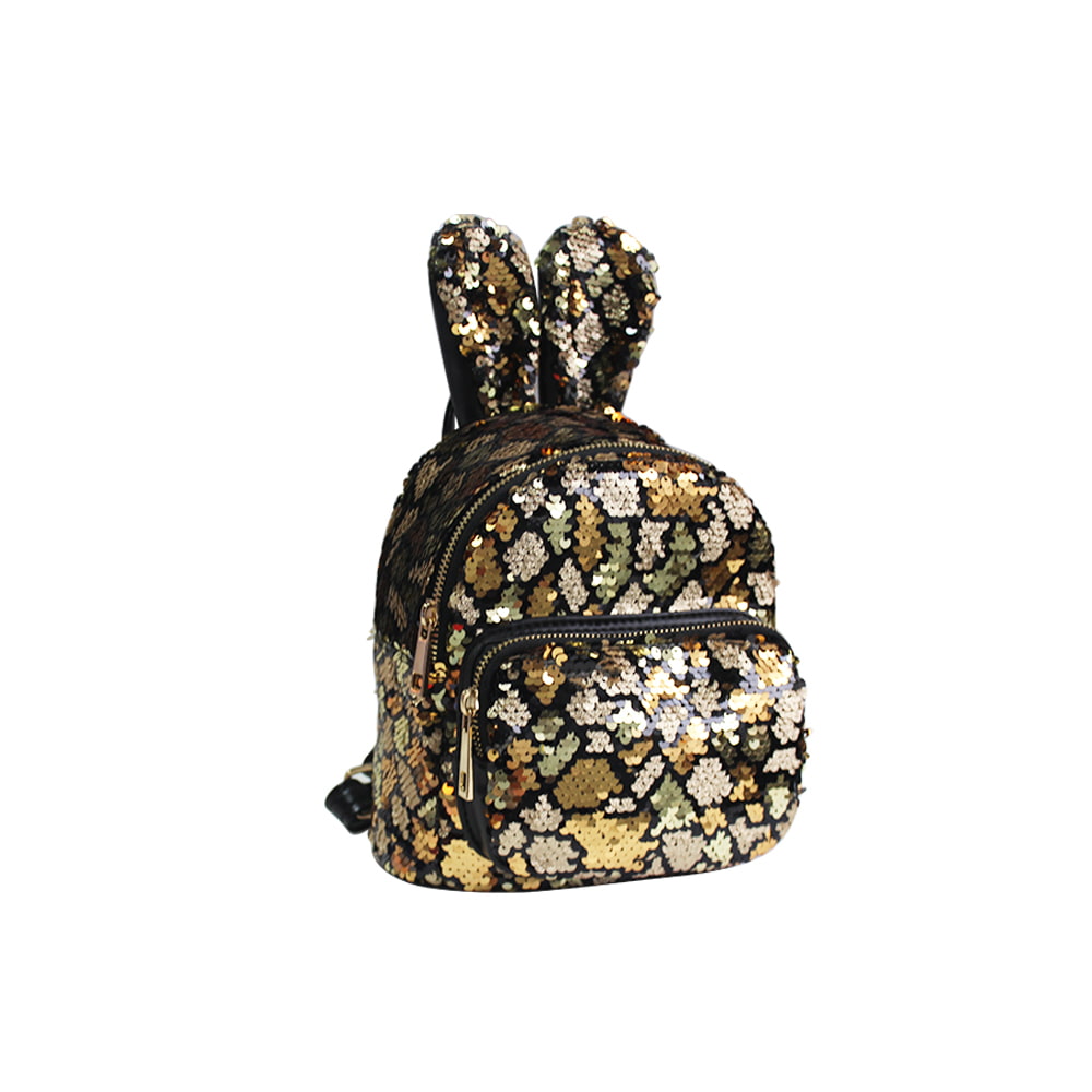 8833 Rabbit Ears Sequin Design Children School Backpack