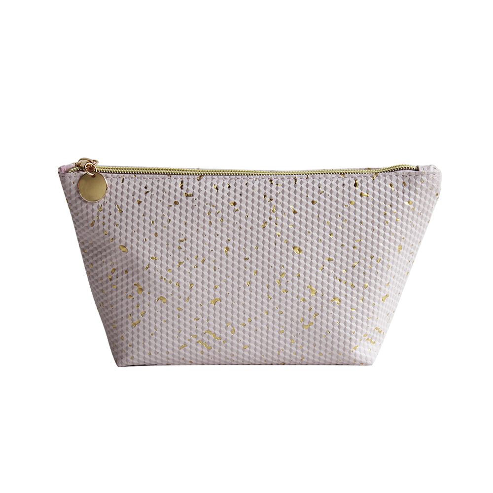 2947 Gold Confetti Travel Ladies Makeup Storage Bag