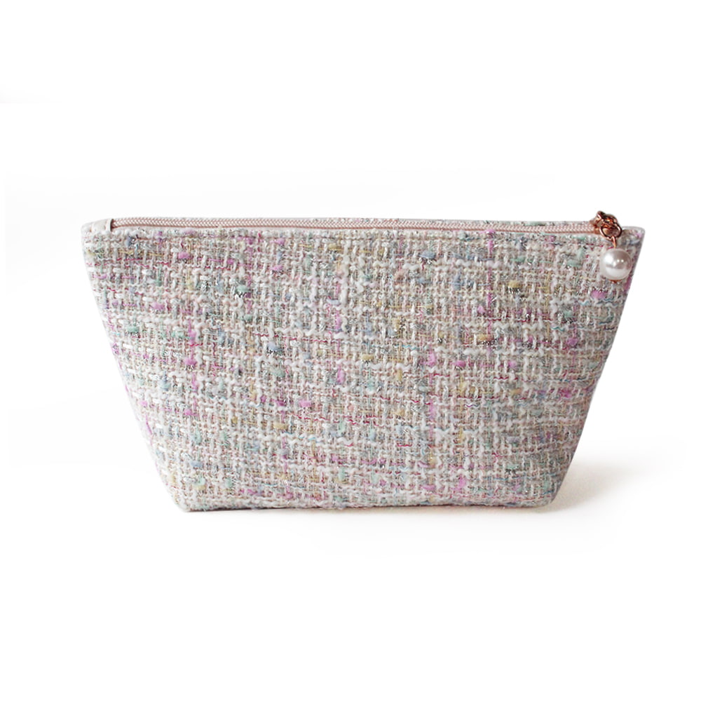 2947 Full Color Tweed Lady Cosmetics Organizer Bag