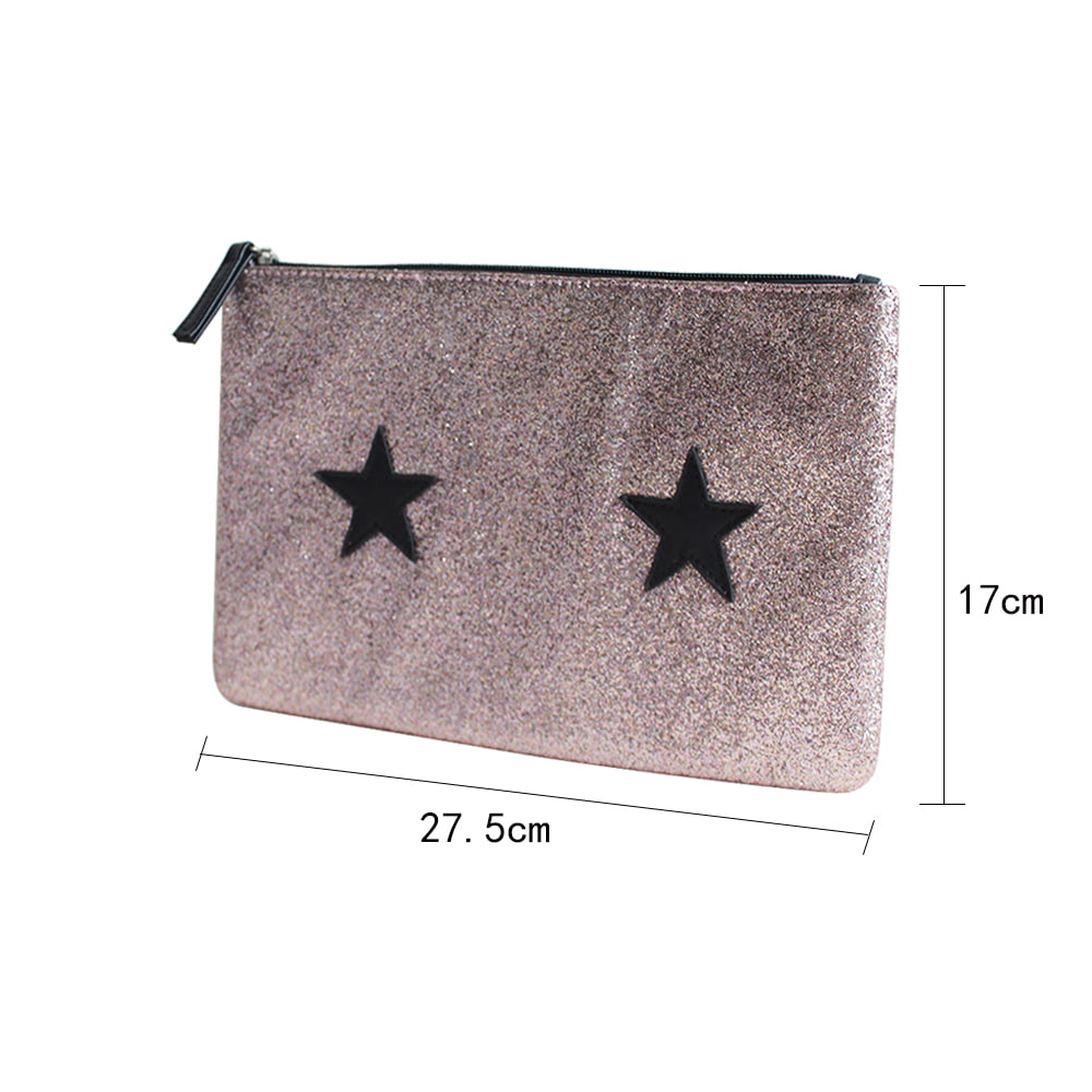 2630 Shiny Glitter Star Design Lady Cosmetics Storage Bag