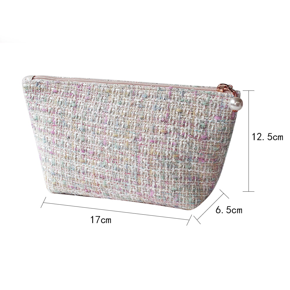 2947 Full Color Tweed Lady Cosmetics Organizer Bag