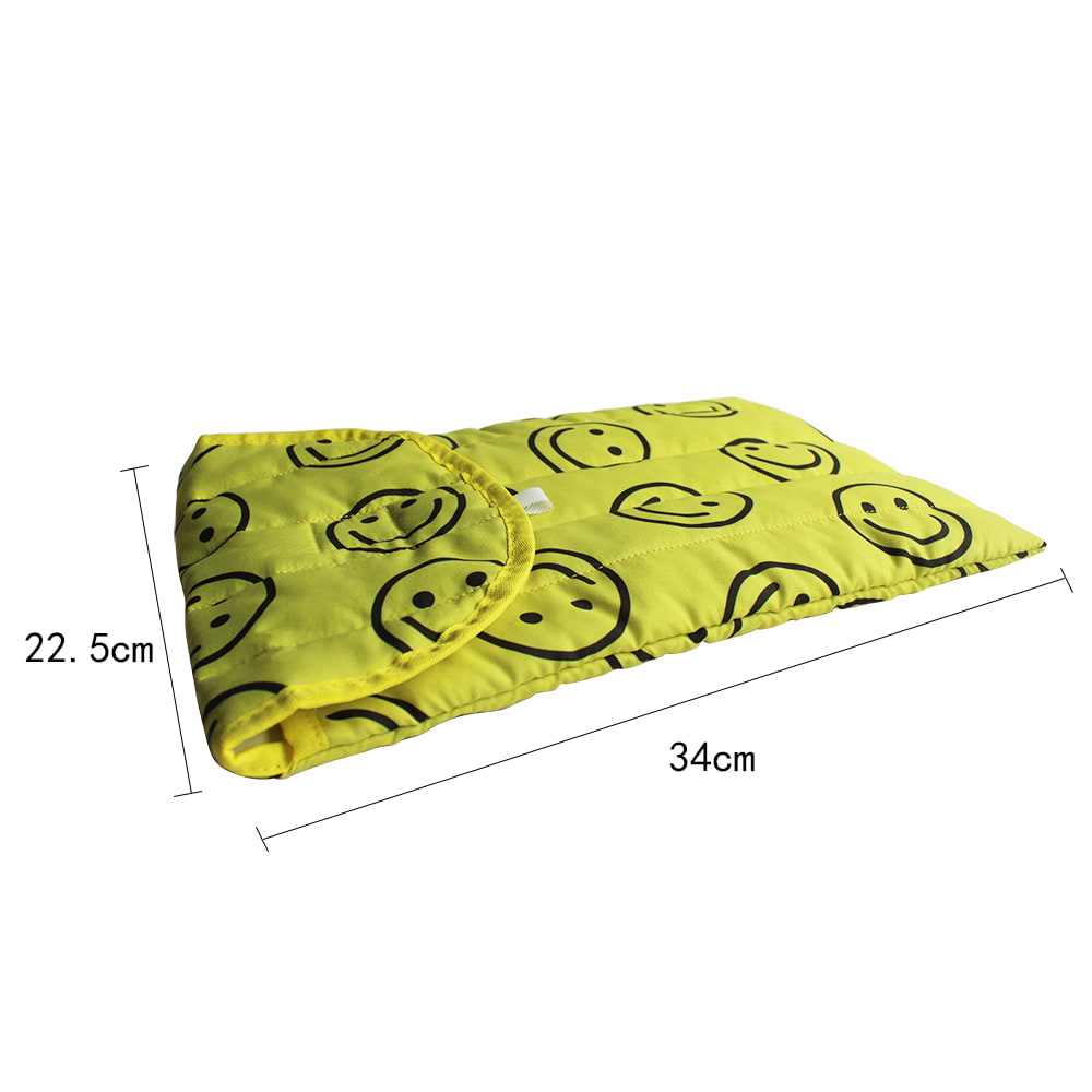 4731 Happy Yellow Print Large Capacity Makeup Travel Bag