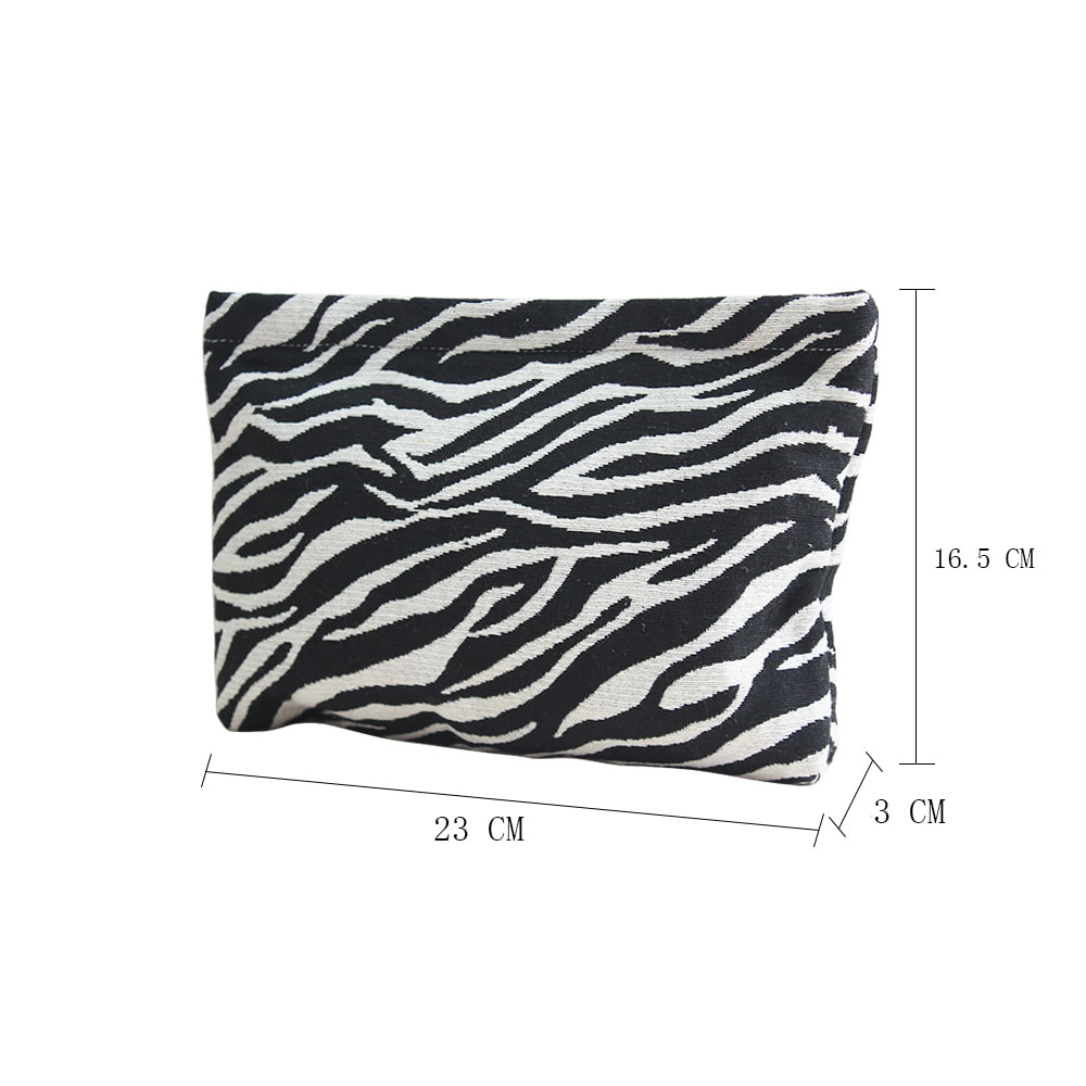 4785 Zebra Print Women Cosmetic Organizer Zipper Bag