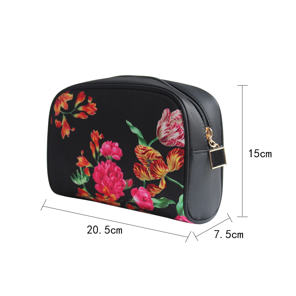 4801 Multi Floral Pattern Women Travel Cosmetic Bag