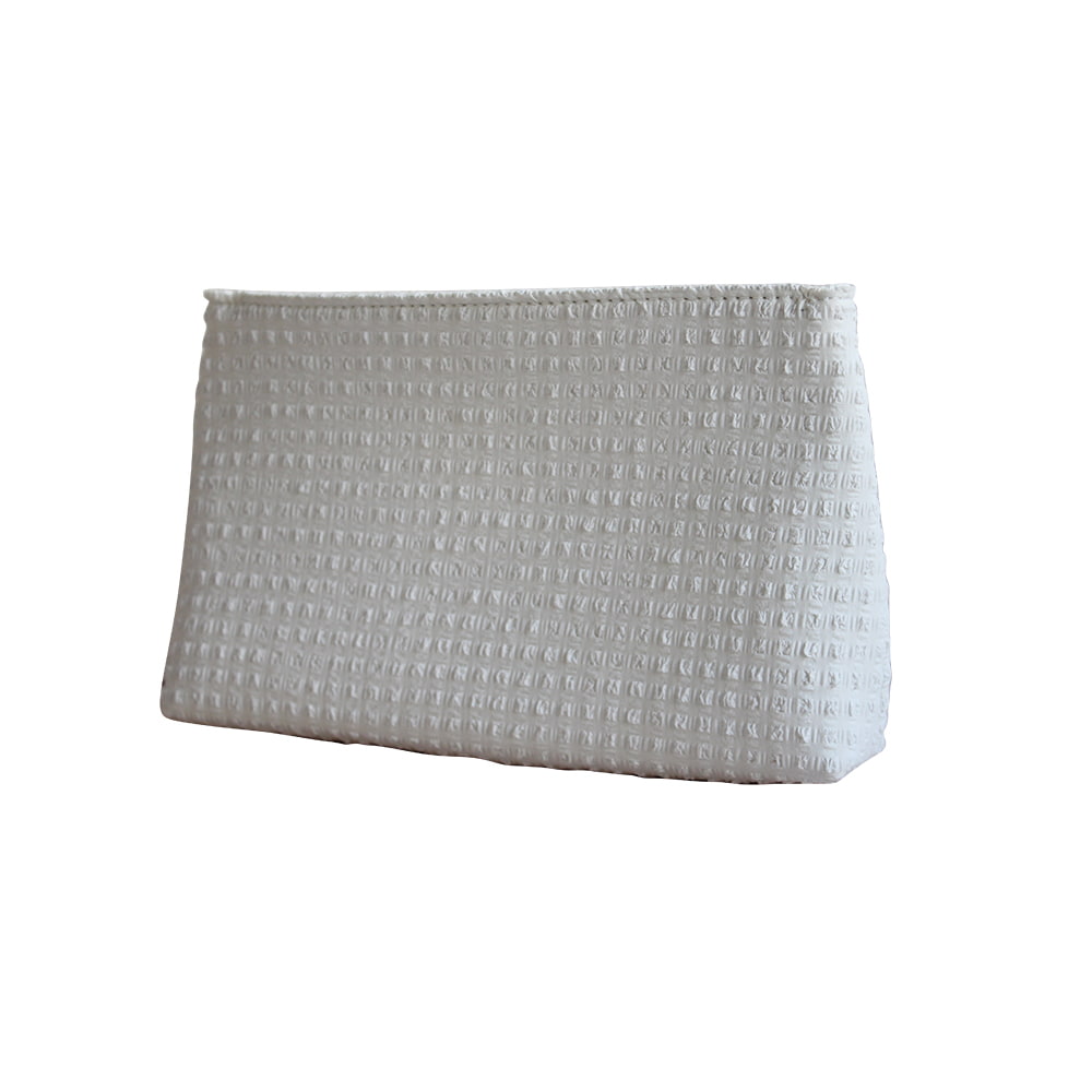 5004 White Woven Leather Women Cosmetic Storage Bag