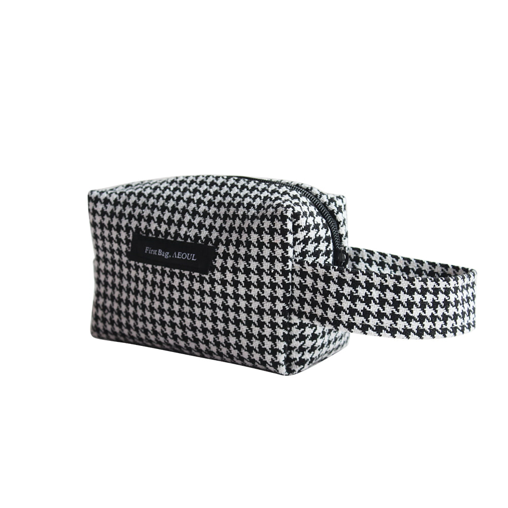 BD-GM12-1 Classic Houndstooth Tweed Cosmetic Storage Bag