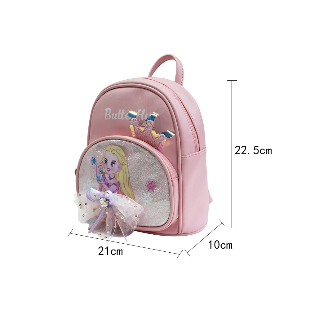 4718 3D Princess Pattern Girls School Backpack Bag