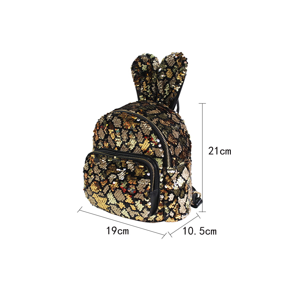 8833 Rabbit Ears Sequin Design Children School Backpack