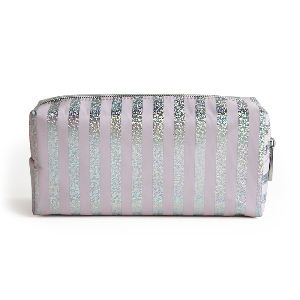 3702 Striped Hologram Laser Women Cosmetic Storage Bag