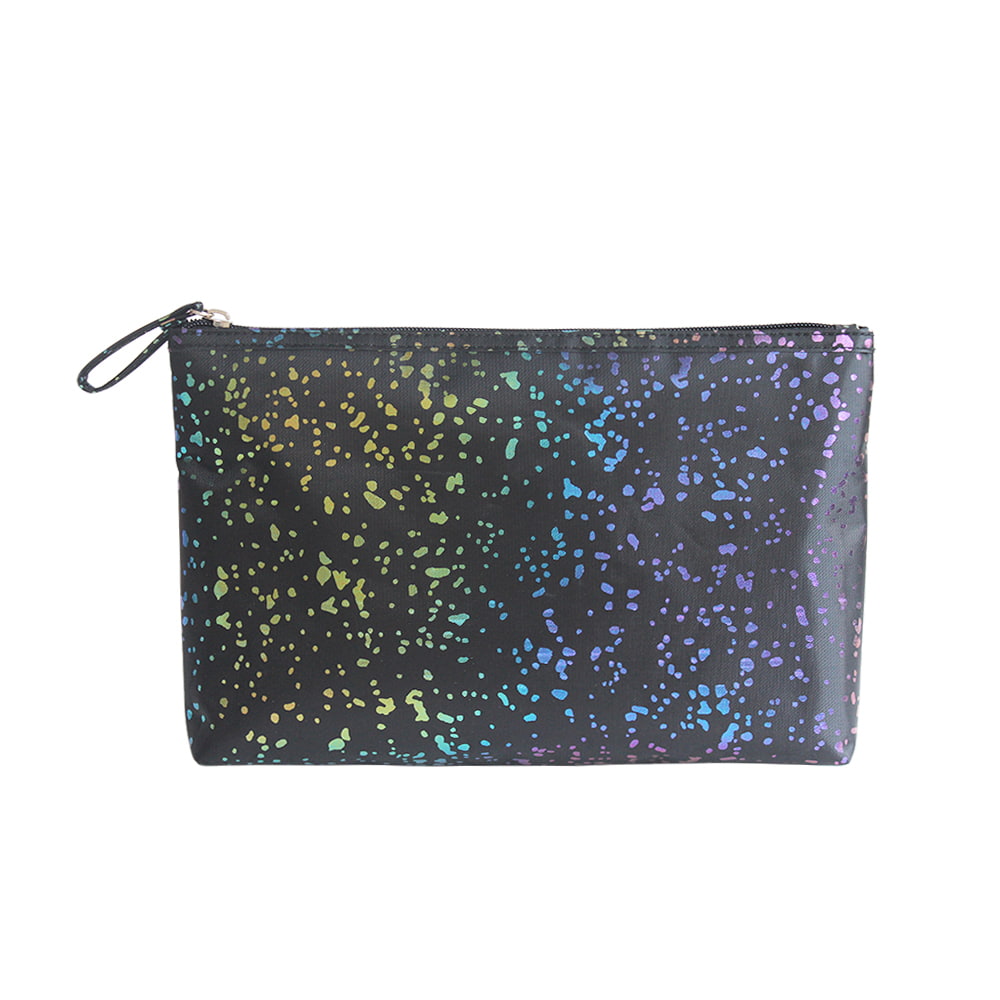 3703 Rainbow Confetti Print Women Cosmetic Storage Bag