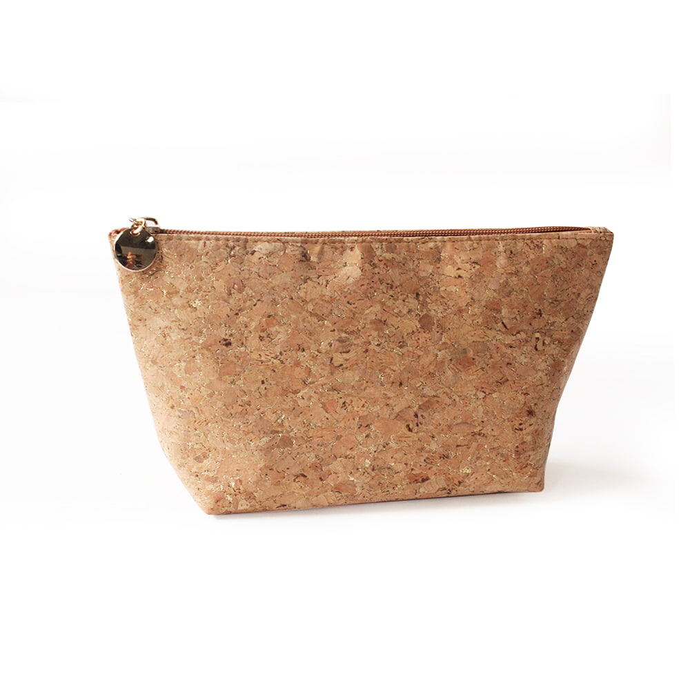 2947 Plain Solid Cork Grain Women Cosmetic Storage Bag