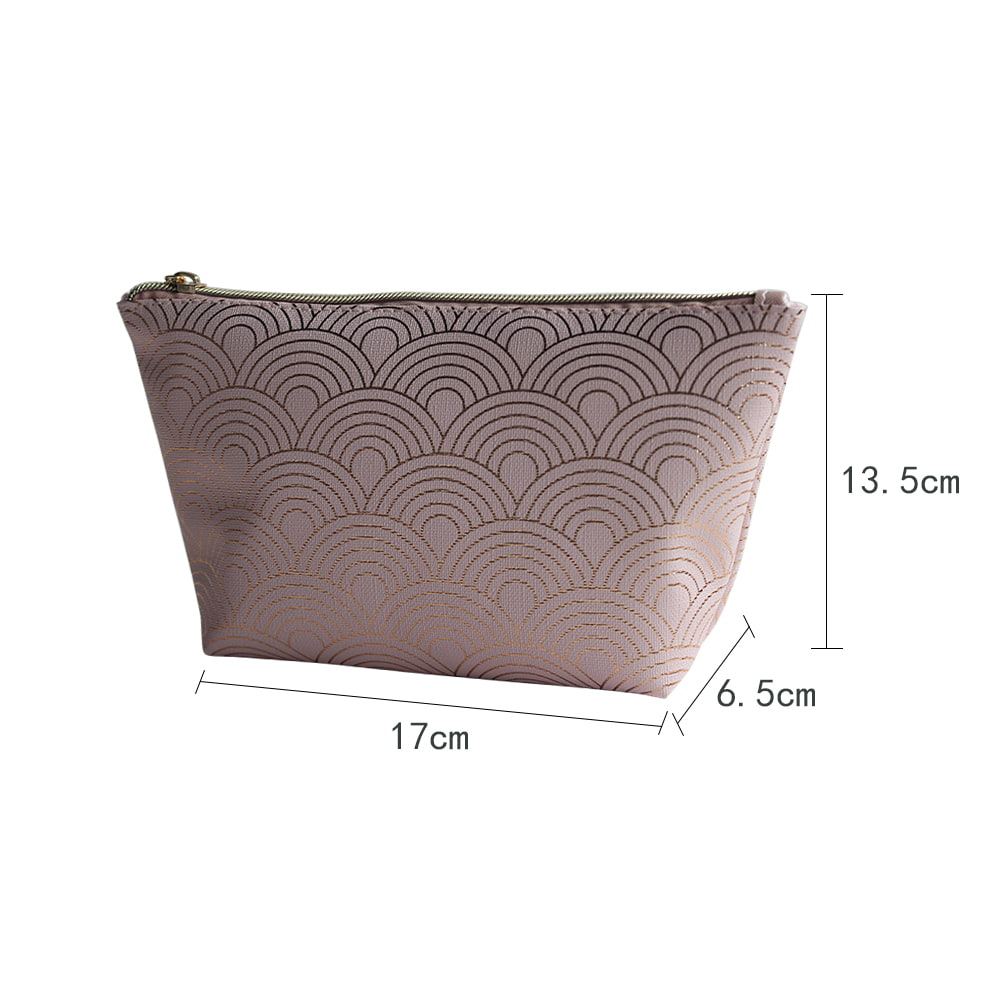 2947 Fish Scale Texture Zipper Cosmetics Organizer Bag