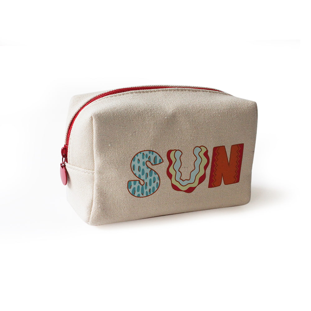 3732 Multicolor Sun Pattern Ladies Travel Cosmetic Bag