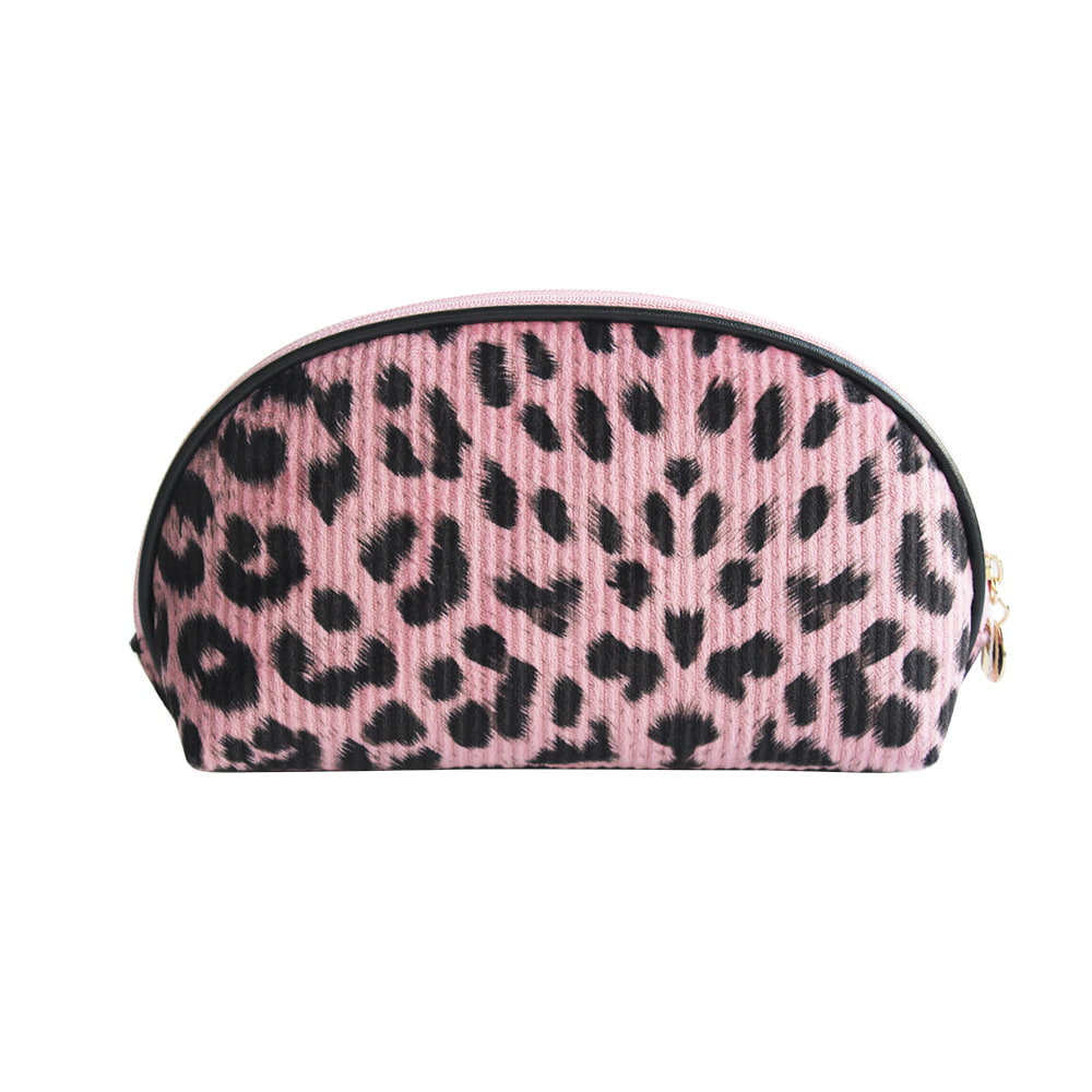 4050 Leopard Print Shell Shaped Portable Cosmetic Bag