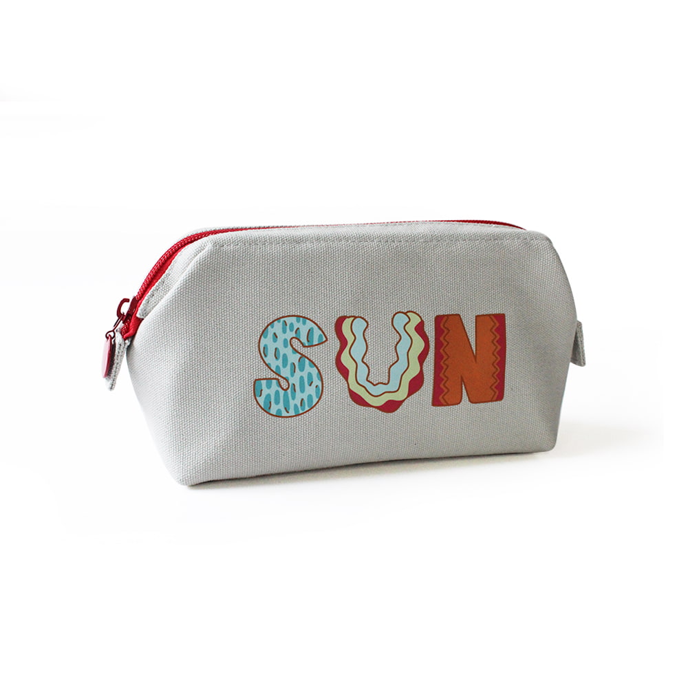 4115 Multicolor Sun Pattern Portable Zipper Cosmetic Bag