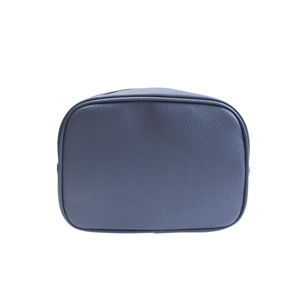 4678 Vintage Navy Blue Intrecciato Leather Cosmetic Bag