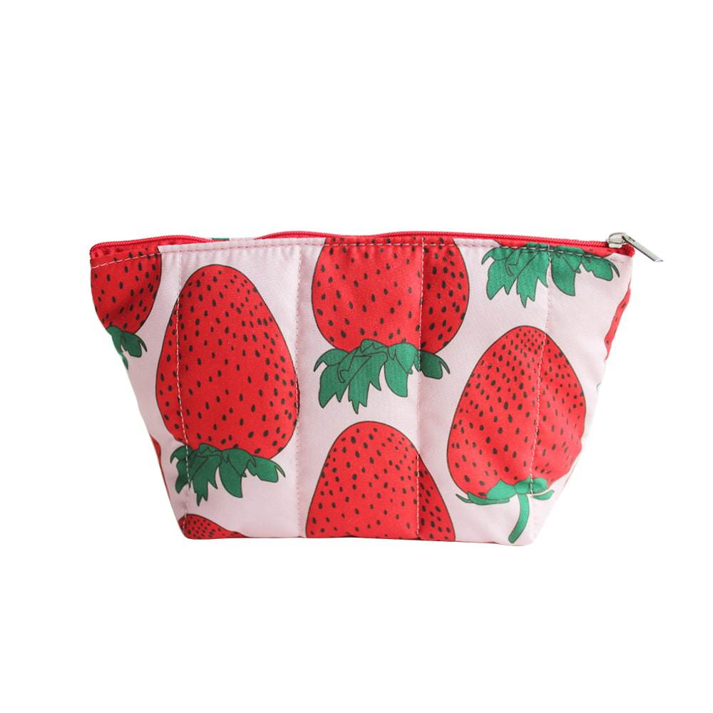 4732 Cute Strawberry Pattern Portable Travel Cosmetic Bag