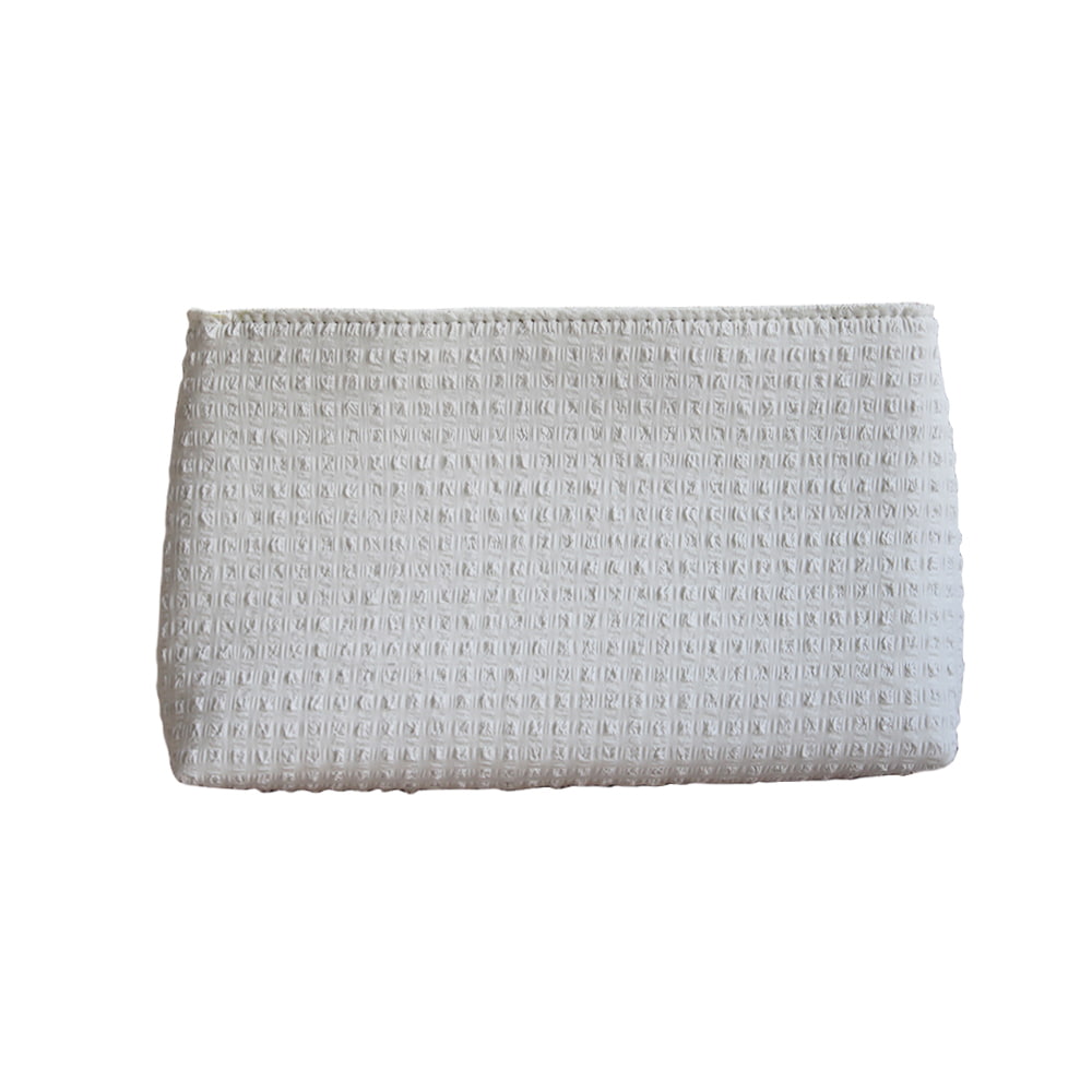 5004 White Woven Leather Women Cosmetic Storage Bag