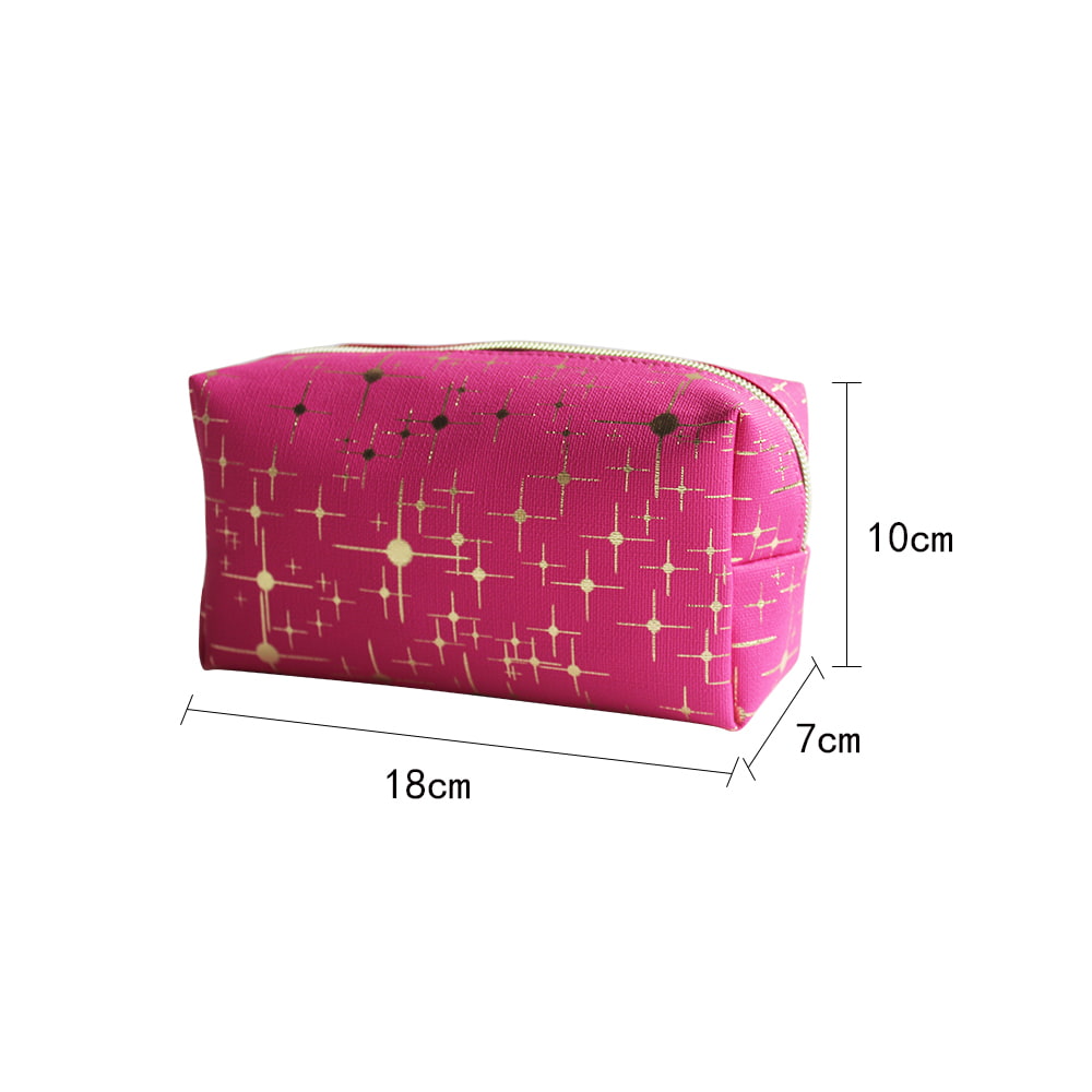 5052 Gold Star Print Women Cosmetic Makeup Storage Bag