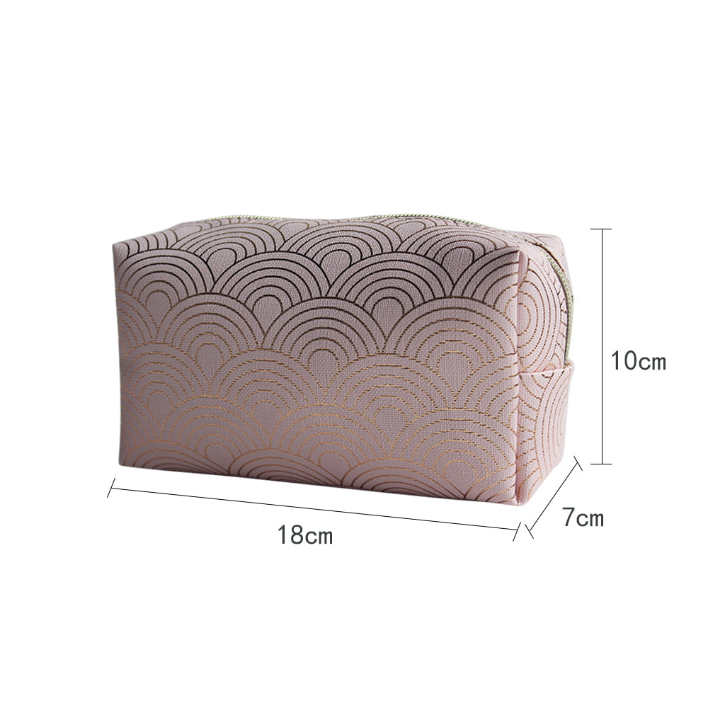 5052 Gold Fish Scale Texture Cosmetic Organizer Zipper Bag