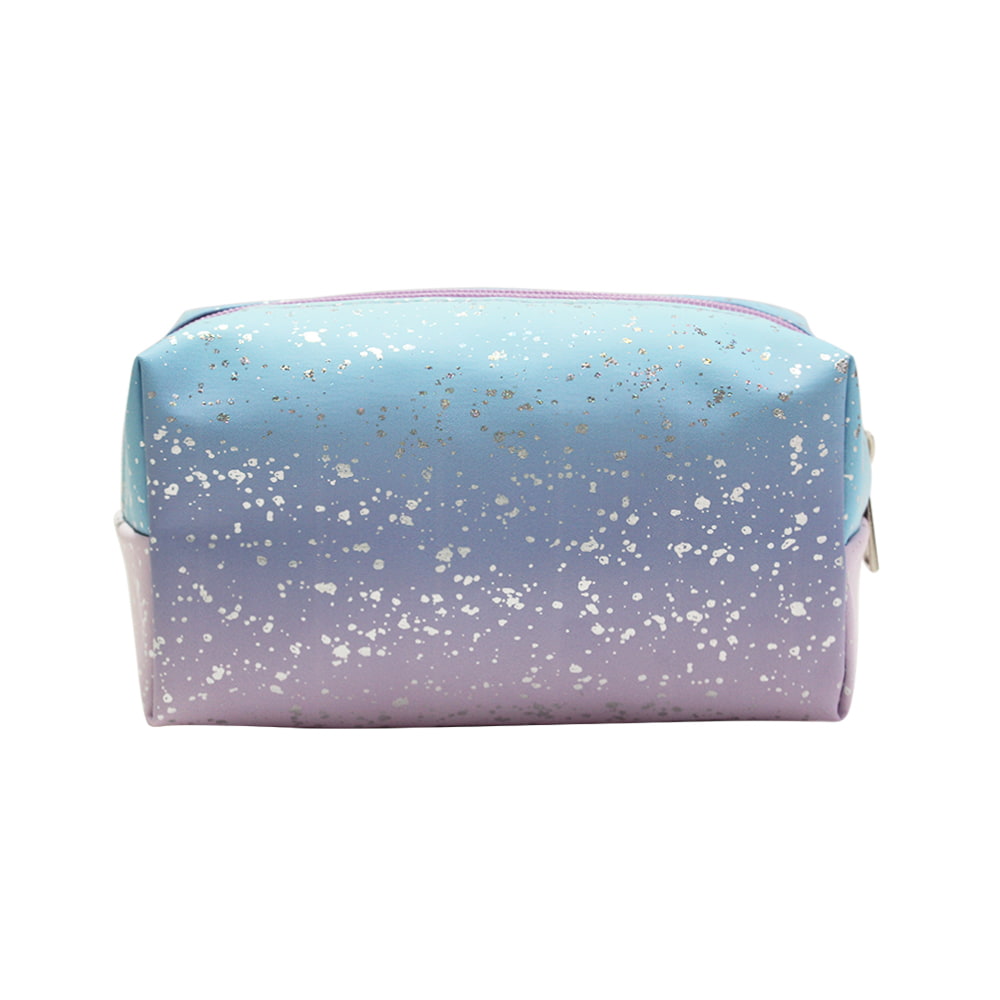 5085 Ombre Silver Confetti Print Women Makeup Storage Bag