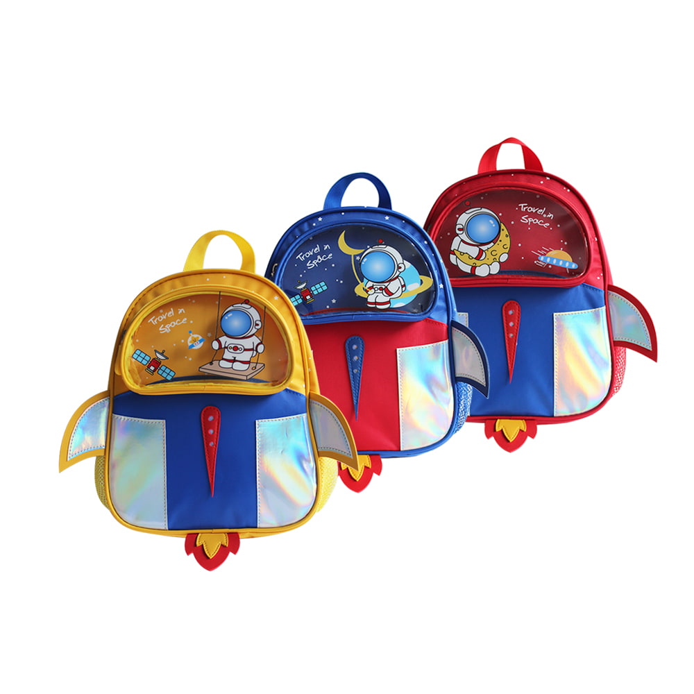 4734 Multicolor Astronaut Rocket Children Backpack