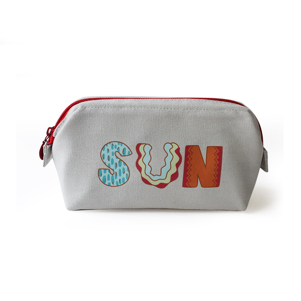 4115 Multicolor Sun Pattern Portable Zipper Cosmetic Bag