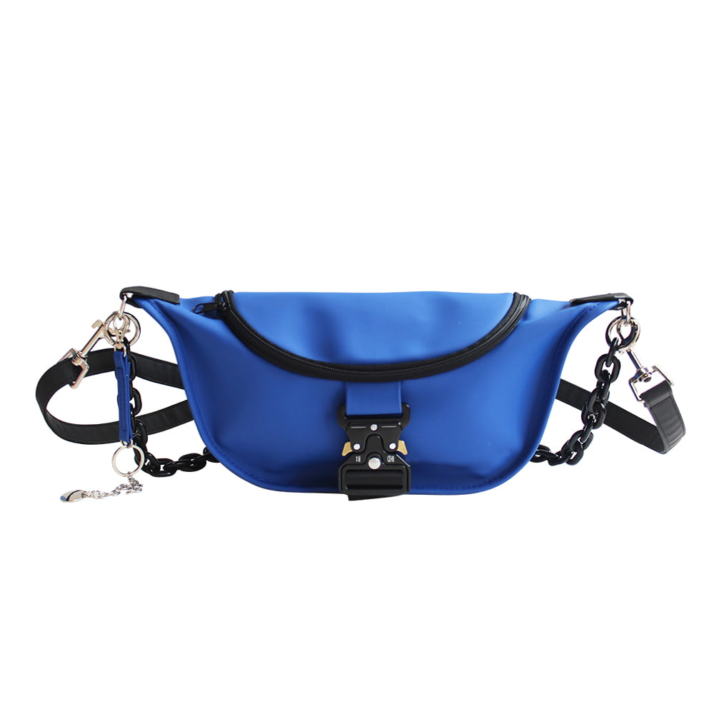 4705 Royal Blue PU Leather Chain Design Woman Belt Bag