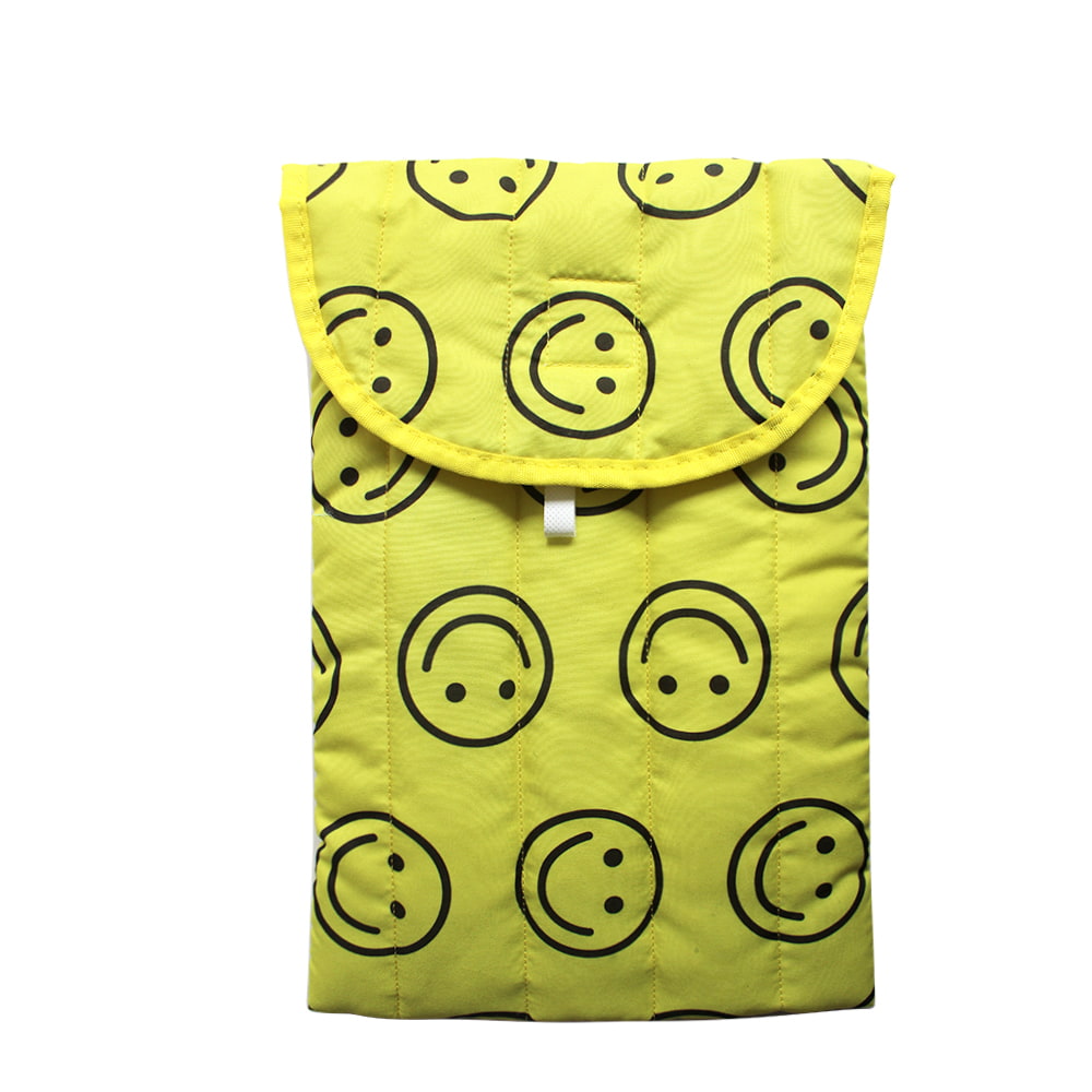 4731 Happy Yellow Print Large Capacity Makeup Travel Bag