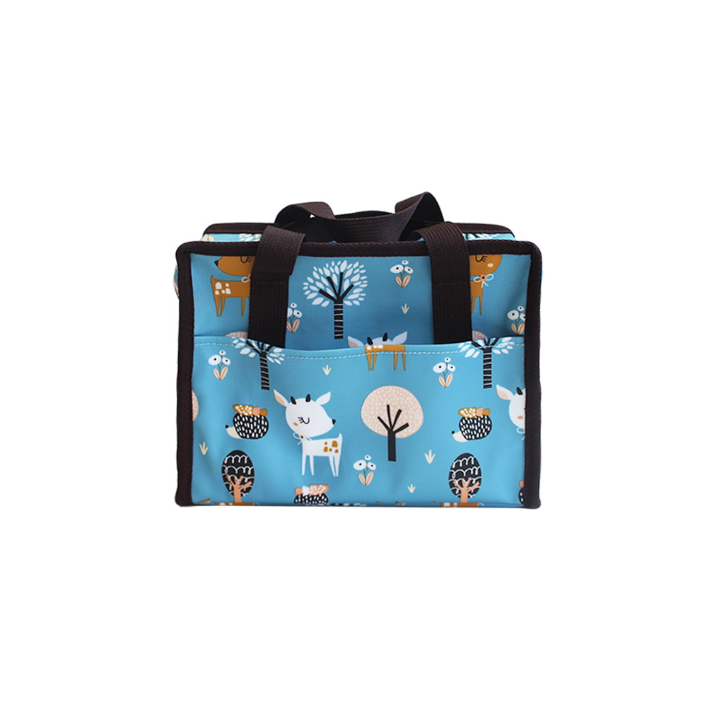 4737 Cute Cartoon Print Travel Insulated Cooler Lunch Bag