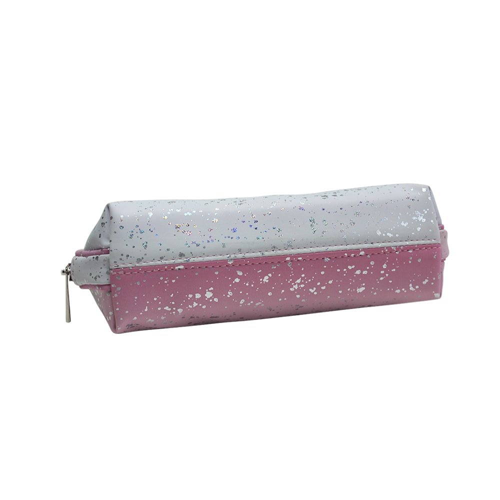 3680 Travel Ombre Silver Confetti Print Ladies Cosmetic Bag