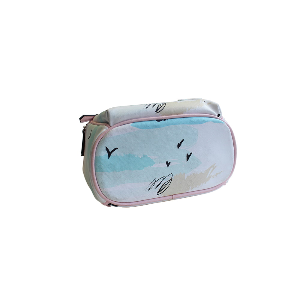 4263-1 Sky and Birds Printed Lightweight Girls Backpack