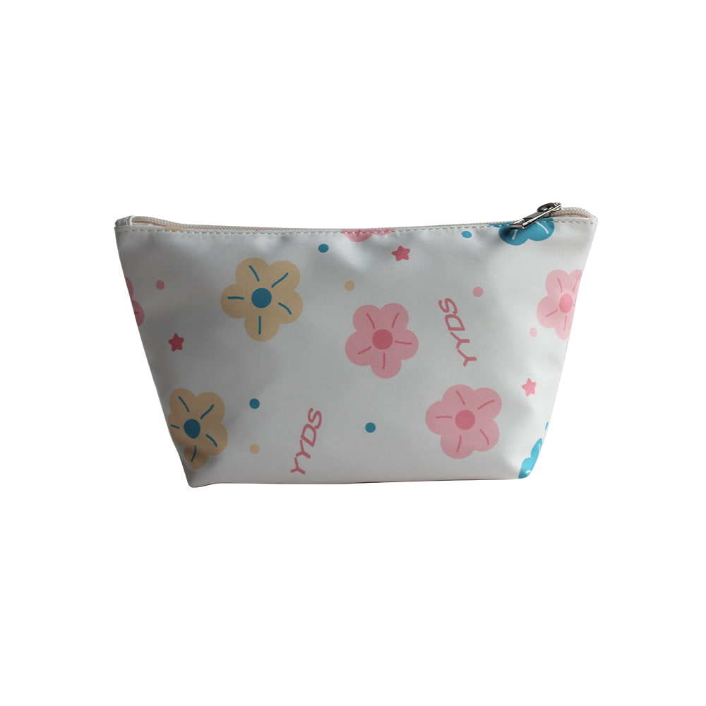 2947 Colorful Flower Printed Zipper Cosmetic Organizer Bag